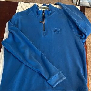 Tommy Bahama Men's Ocean Blue Zip-Up Sweater